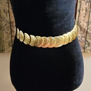 Vintage Concho Elegant Gold Coin Belt
